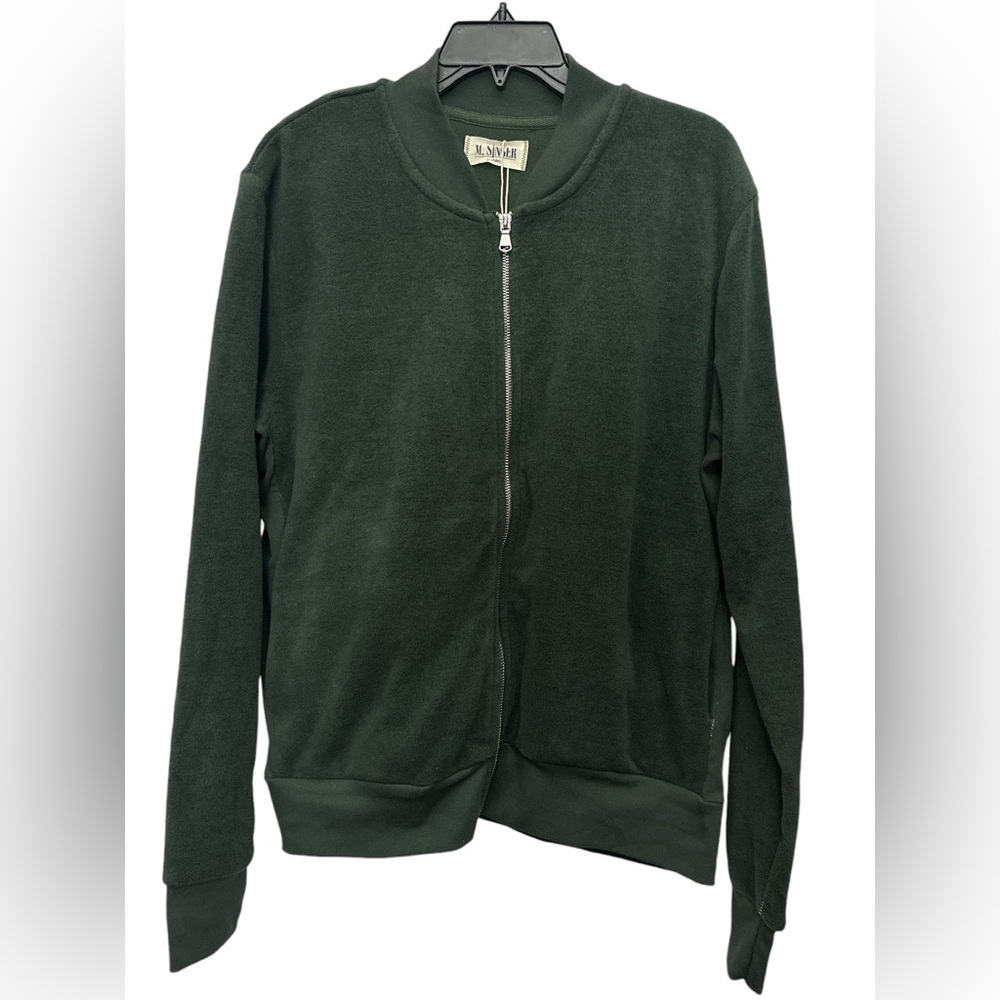 M. Singer Contender Zip Jacket Size XL Green Bomber Jacket NWT - Picture 3 of 8